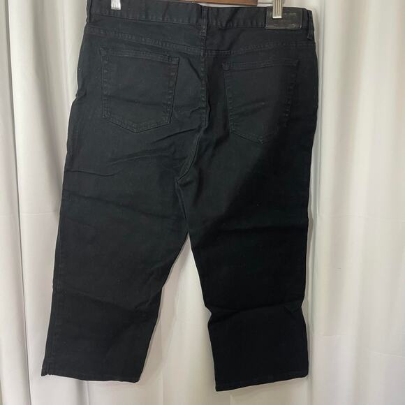 Chaps black jeans denim pants women's 10 cropped  rigid heavy fashionable - Picture 12 of 15